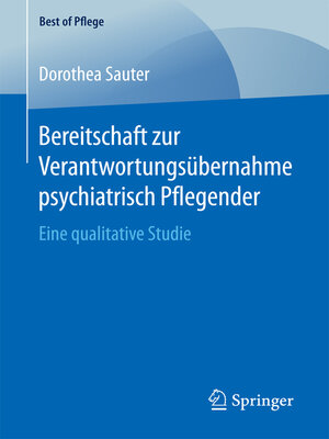 cover image of Bereitschaft zur Verantwortungsübernahme psychiatrisch Pflegender